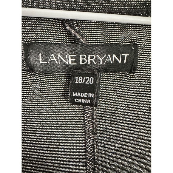 Lane Bryant Tunic Top Ruched Sleeve metallic Plus Size Top Gray 18/20 - Picture 3 of 5